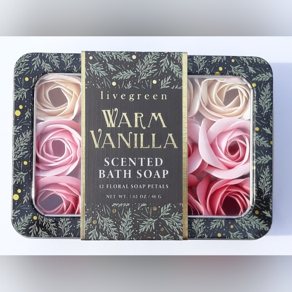 Warm Vanilla 12 Rose-shaped Hand Soaps by Livegreen